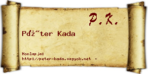 Péter Kada névjegykártya